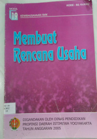Image of Membuat rencana usaha: Modul 19 kewirausahaan SMK