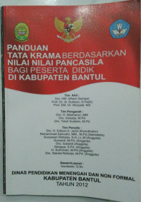 Image of Panduan tata krama berdasarkan nilai-nilai pancasila bagi peserta didik di kabupaten bantul